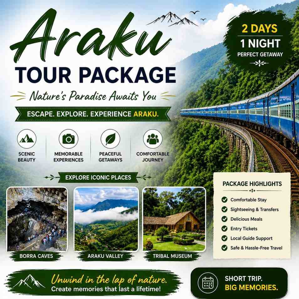 vizag araku tour package for 2 days with low prices
